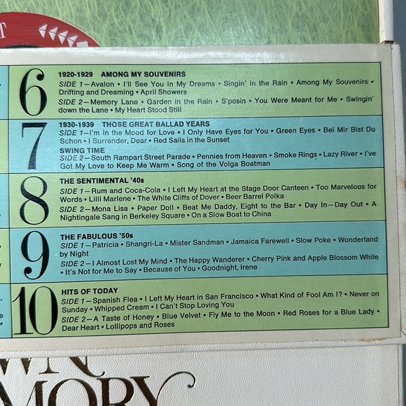 Down Memory Lane (65 Years Of Song Hits) 10 LP Box Set Reader's Digest ‎– RD4-40 - Picture 5 of 16